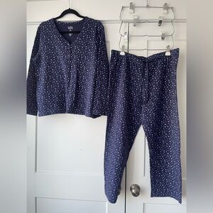 Croft & Barrow Pajama Set XXL | Navy Star & Moon Sleepwear